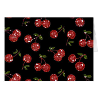 RAB Rockabilly Très Cerises Cerises Sur Fond Noir