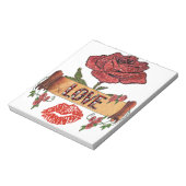 RAB Rockabilly Valentijn Rozen, Love & Lipstick Notitieblok (Gedraaid)