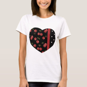 RAB Rockabilly Very Cherry Kersen Zwart T-shirt