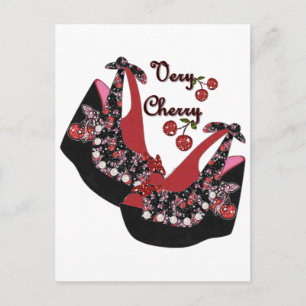 RAB Rockabilly Very Cherry Schoenen Briefkaart