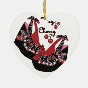 RAB Rockabilly Very Cherry Schoenen Keramisch Ornament