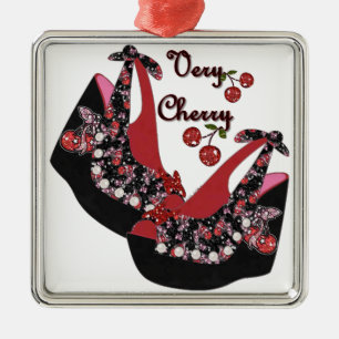 RAB Rockabilly Very Cherry Schoenen Metalen Ornament