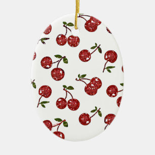 RAB Rockabilly Very Kersen Op Wit Keramisch Ornament