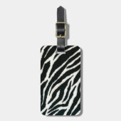 RAB Rockabilly Zebra Print Black & White Bagagelabel (Voorkant verticaal)