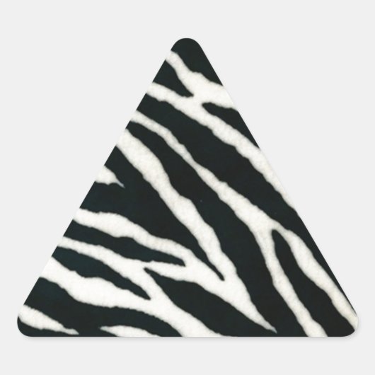 RAB Rockabilly Zebra Print Black & White Driehoek Sticker (Voorkant)