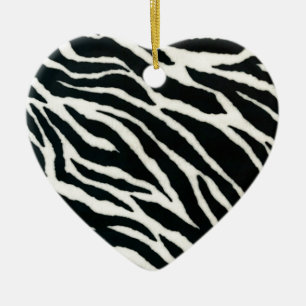 RAB Rockabilly Zebra Print Black & White Keramisch Ornament