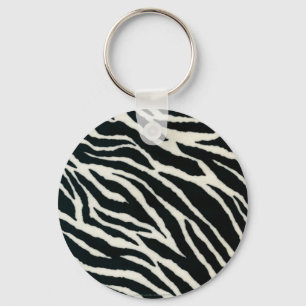 RAB Rockabilly Zebra Print Black & White Sleutelhanger