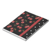 RAB Rockabilly Zeer Cherry Cherries Black Notitieblok (Gedraaid)