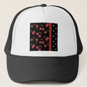 RAB Rockabilly Zeer Cherry Cherries Black Trucker Pet