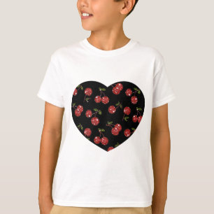 RAB Rockabilly Zeer Cherry Cherry Cherries op zwar T-shirt