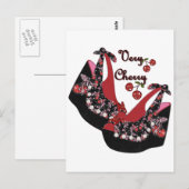 RAB Rockabilly Zeer Cherry Shoes Briefkaart (Voorkant / Achterkant)