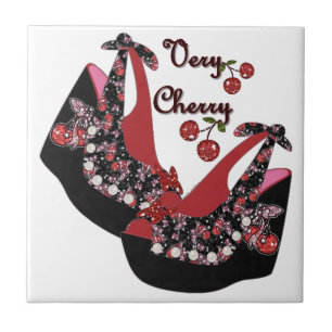RAB Rockabilly Zeer Cherry Shoes Tegeltje