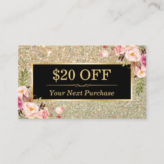 Rabais Coupon Beauté Salon Floral Gold Parties sci (Devant)