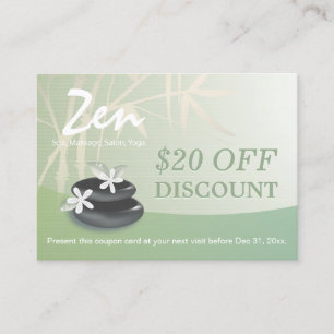 Rabais Coupon Loyauté ZEN Stones Massage Thérapie