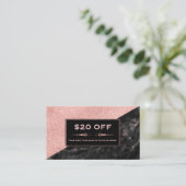 Rabais Coupon Rose Gold Marble Beauté Salon (Debout devant)