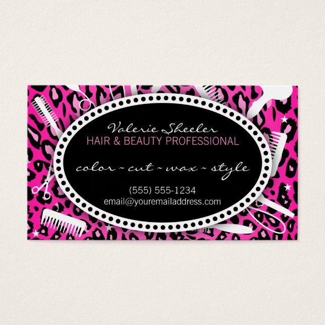 Rabais Empreinte de léopard Rose pour cheveux et b (Devant)