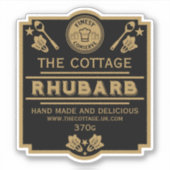 Rabarber Conserve Maker Sticker (Voorkant)