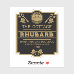 Rabarber Conserve Maker Sticker