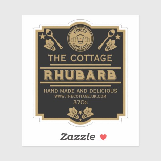 Rabarber Conserve Maker Sticker (Vel)