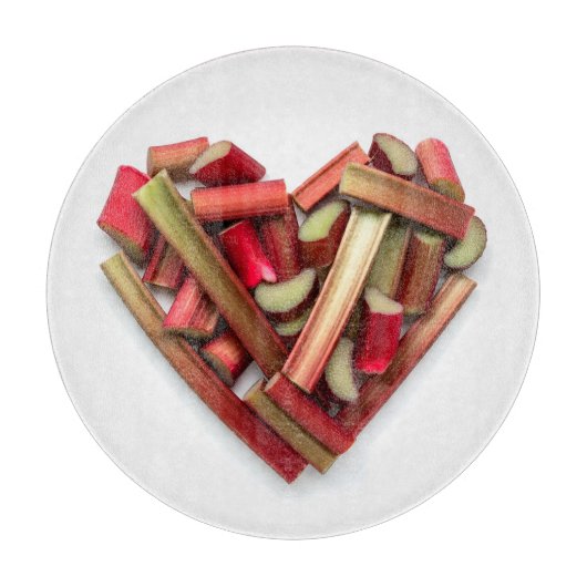 Rabarber Heart Snijplank (Voorkant)