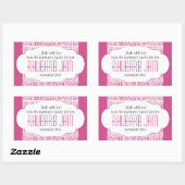 Rabarber jam voedsellabel sticker (Vel)