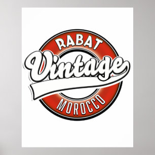 Rabat maroc vintage logo poster