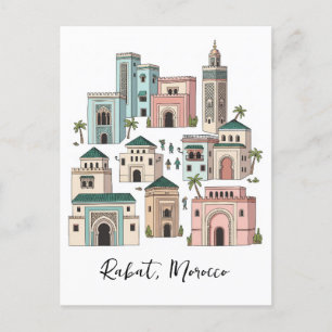 Rabat Marokko Reisansichtkaart Briefkaart