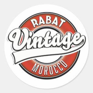 Rabat Marokko vintage logo Ronde Sticker