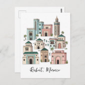 Rabat Morocco Travel Postcard Briefkaart (Voorkant / Achterkant)