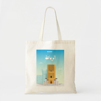 Rabat Stadsgezicht – Geïllustreerd Marokko Tote Bag