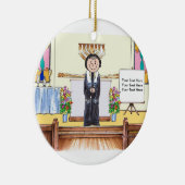 Rabbi - Vrouw Keramisch Ornament (Rechts)