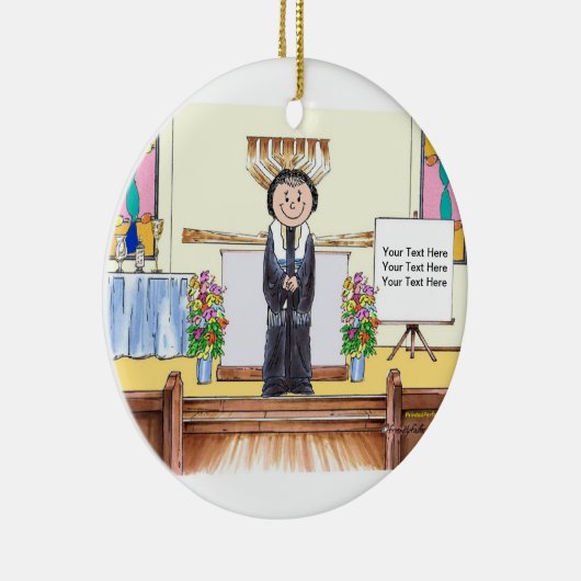 Rabbi - Vrouw Keramisch Ornament (Rechts)