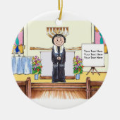 Rabbi - Vrouw Keramisch Ornament (Voorkant)
