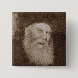 Rabbi Yosef Yitzchak Schenersohn Vierkante Button 5,1 Cm