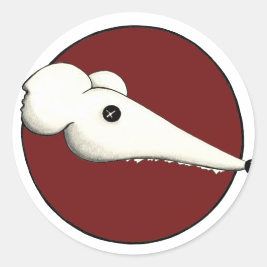 Rabbide ratten ronde sticker (Voorkant)