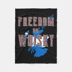 Rabbie Burns Quote Vrijheid Whisky Schotse kleuren Fleece Deken
