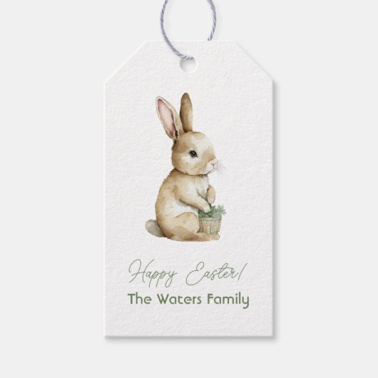 Rabbijn met predikWaterverf Cadeaulabel (Voorkant)