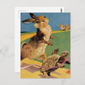 "Rabbit and the Hare" van Harry Rountree Briefkaart (Voorkant / Achterkant)