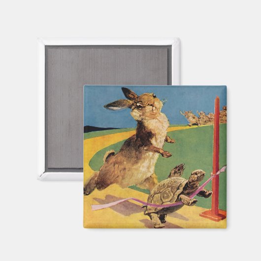 "Rabbit and the Hare" van Harry Rountree Magneet (Voorkant / Achterkant)