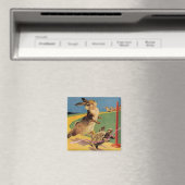 "Rabbit and the Hare" van Harry Rountree Magneet (Insitu (Vaatwasser))