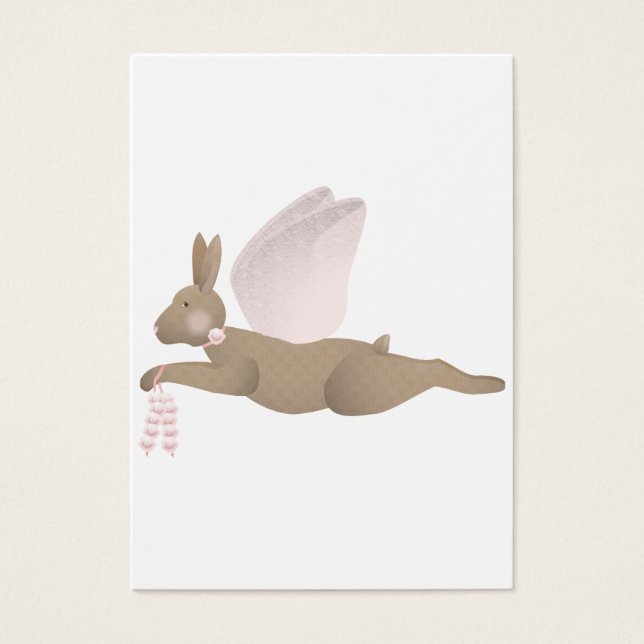 Rabbit Angel Brown Avec Ailes Roses (Devant)