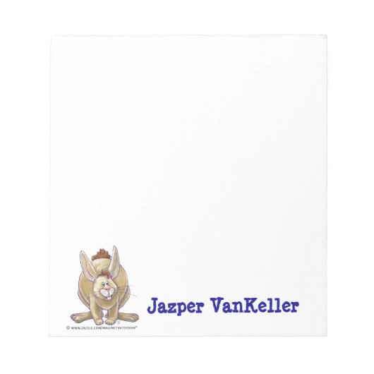 Rabbit Animal Parade Personalized Note Pad Notitieblok (Voorkant)