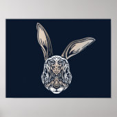 Rabbit Animal Portret | Rabbit Wall Print (Voorkant)