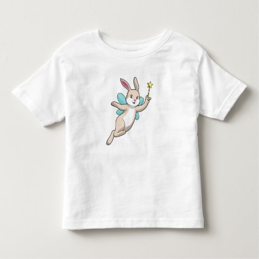 Rabbit as Fairy with Magic wand Kinder Shirts (Voorkant)