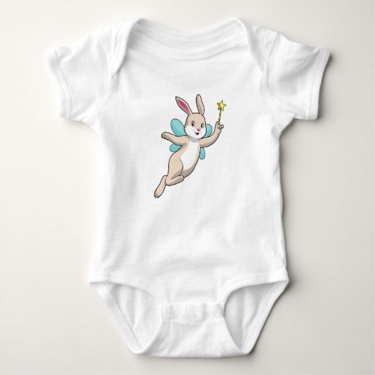 Rabbit as Fairy with Magic wand Romper (Voorkant)