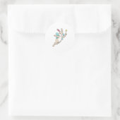 Rabbit as Fairy with Magic wand Ronde Sticker (Tas)