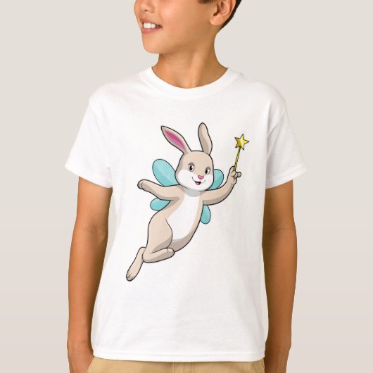 Rabbit as Fairy with Magic wand T-shirt (Voorkant)