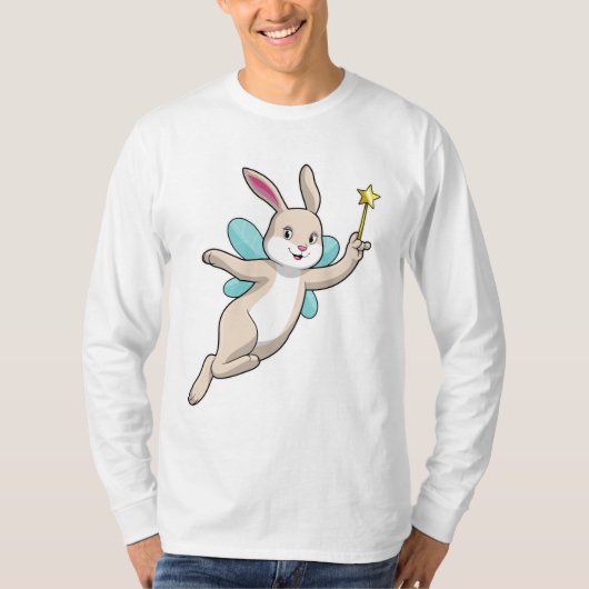 Rabbit as Fairy with Magic wand T-shirt (Voorkant)