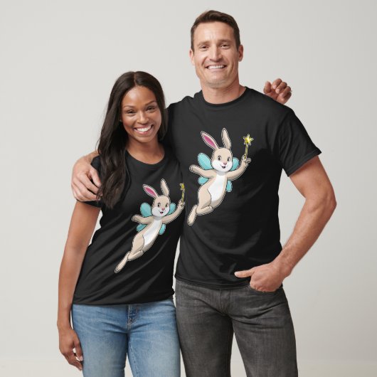 Rabbit as Fairy with Magic wand T-shirt (Unisex)