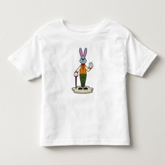 Rabbit as Gentleman with Cane Kinder Shirts (Voorkant)